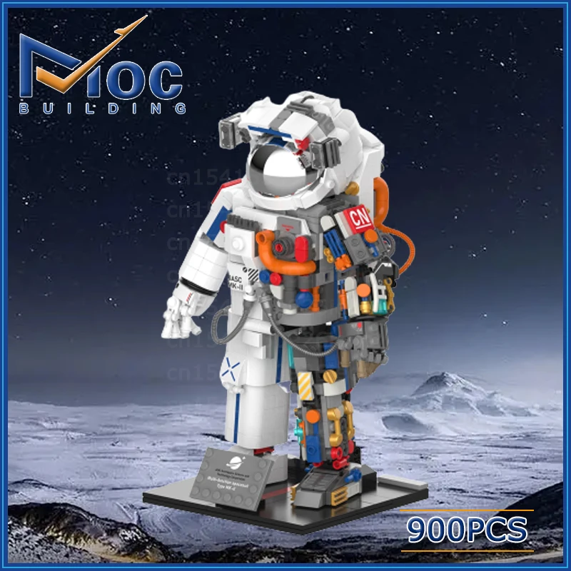 Blocs de construction pour enfants, jeu d'étoiles, Plan demi-Perspective, astronaute, Mega Figure Moc, science Fi, modélisation, jouets pour garçons, Diy