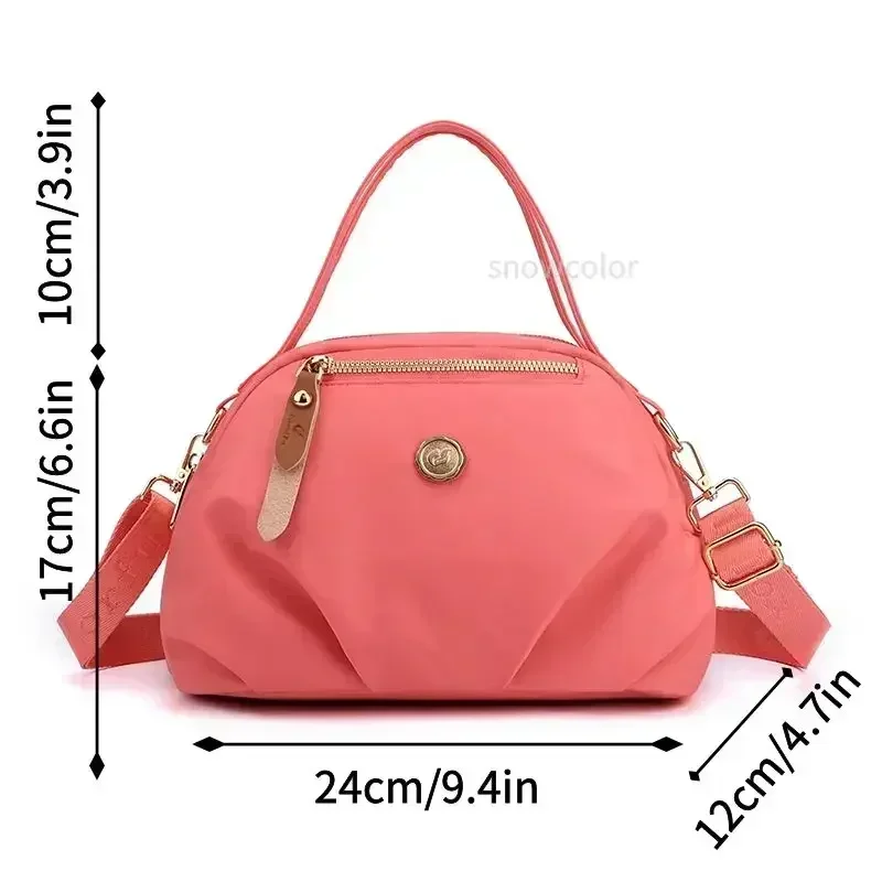 Ctw8 Mode Umhängetasche für Frauen Messenger wasserdichte Nylon Schulter Damen Handtasche rosa