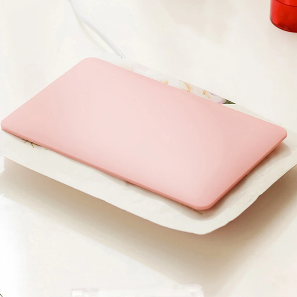 مرآة الوجه الوردي المحمولة مرآة ماكياج قناع السفر سخان المحمولة ورقة قناع العناية بالبشرة آلة دفئا آلة العناية بالبشرة