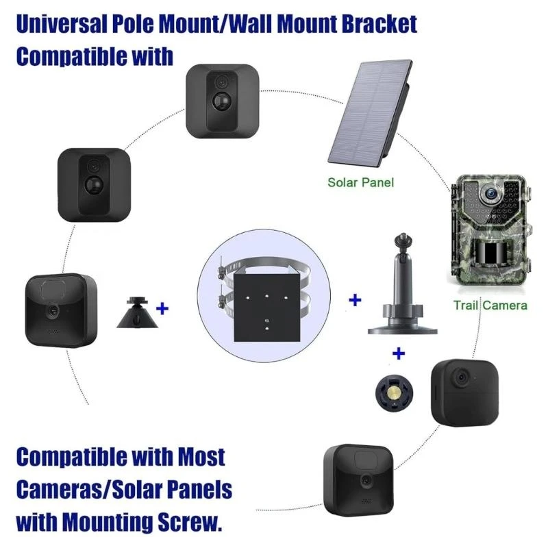 W89C Camera Support Bracket for Outdoor Monitoring with Multiple Compatibility