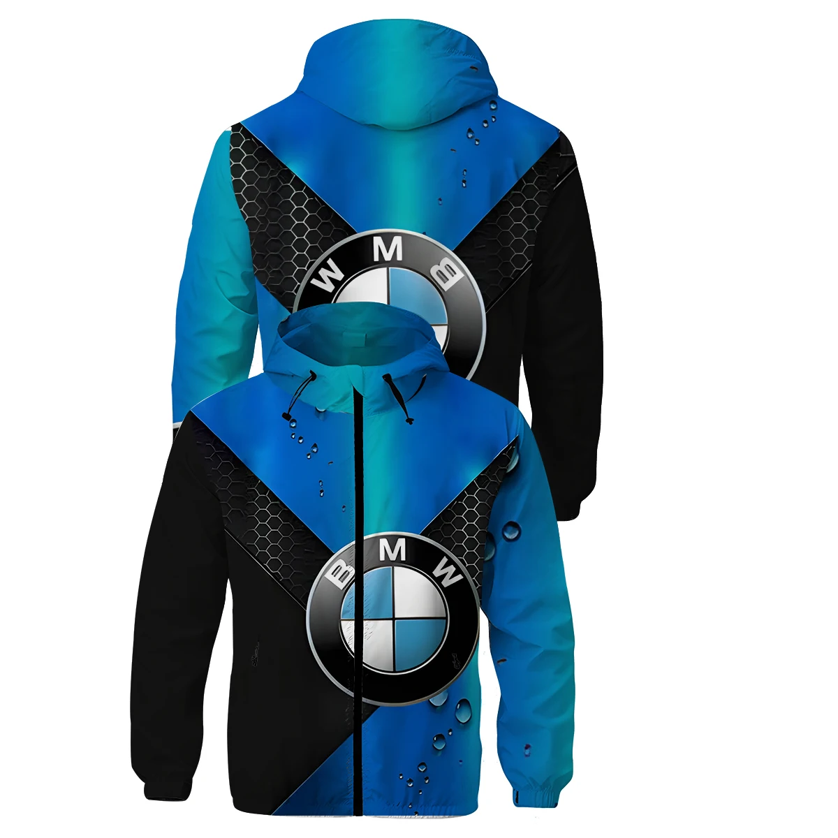 Men's BMW Logo Motorcycle Jacket Hooded Full Zipper 2025 Men's Casual Loose Quality Hooded Windproof BMW Outdoor Men's Jacket