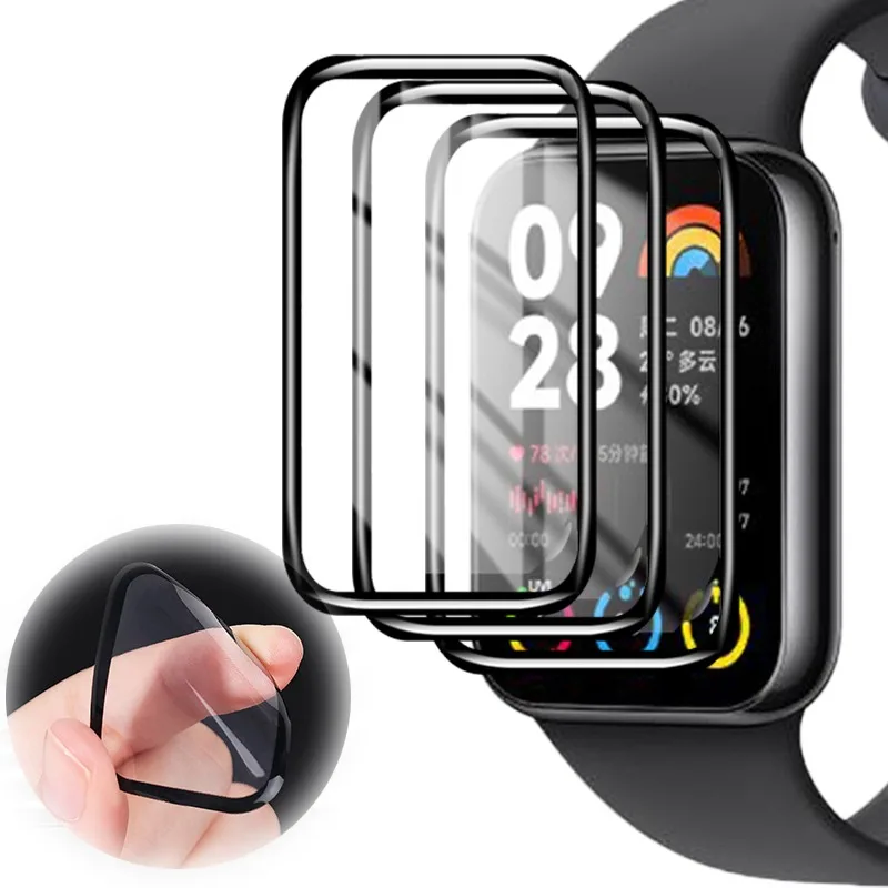 Screen Protector for Xiaomi Mi Band 7 8 Pro Full Coverage for Xiaomi Mi Band 7 8 Pro SmartWatch Case Protective Film Not-glass