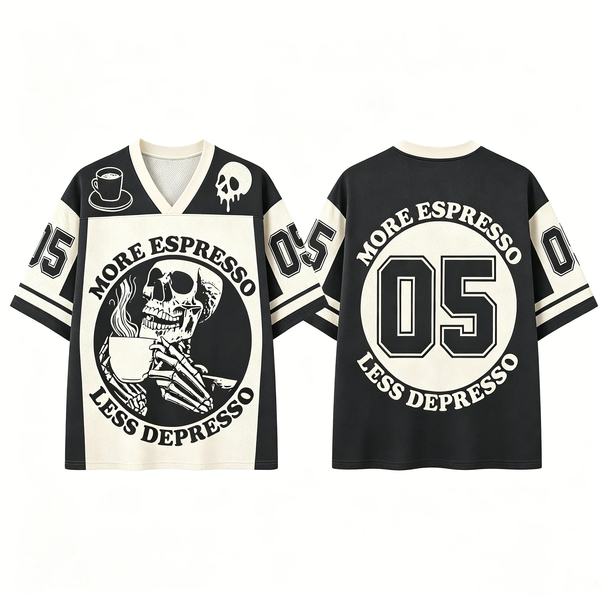 3D-gedrucktes T-Shirt mit V-Ausschnitt und kurzen Ärmeln – Y2K-Streetstyle, atmungsaktives und locker geschnittenes Oberteil – Retro-Sport-T-Shirt für Damen und Herren. – Detail 4