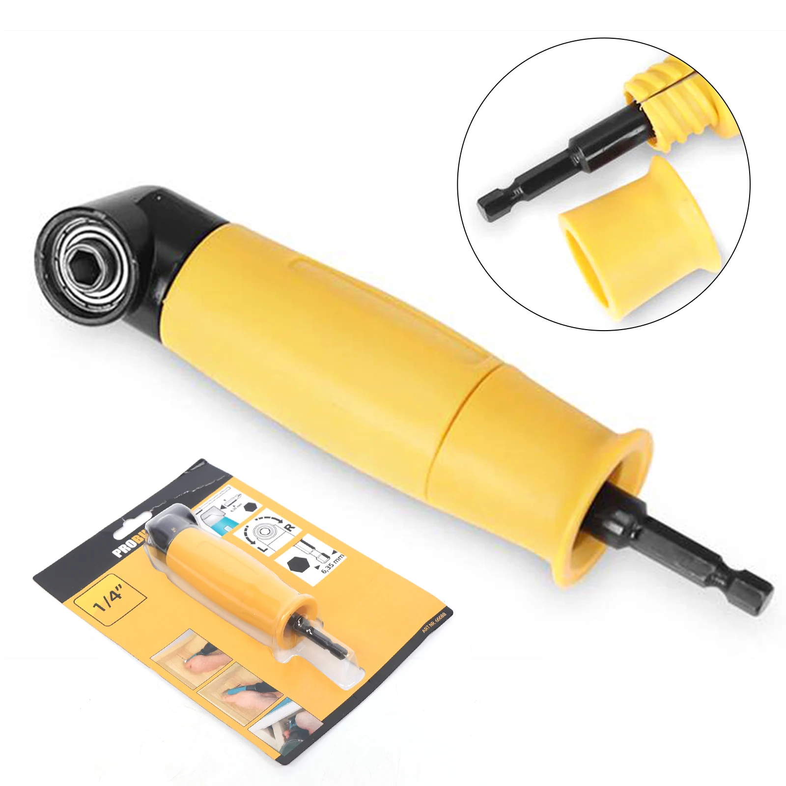 Right Angle Bend Extension Chuck 90 Degree Screwdriver Socket Adapter Drill Attachment Tool