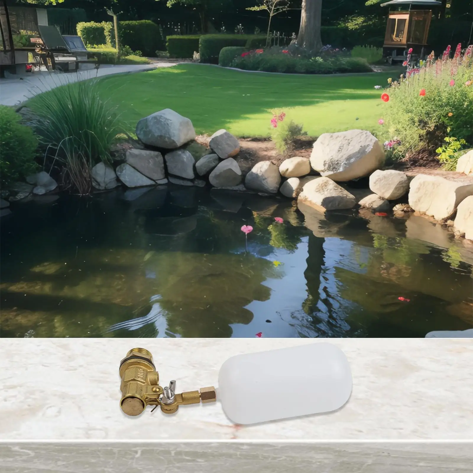 Sistema de llenado, válvula de flotador ajustable de 19x5cm para ganado, Control eficiente de agua, alta tolerancia de presión de agua