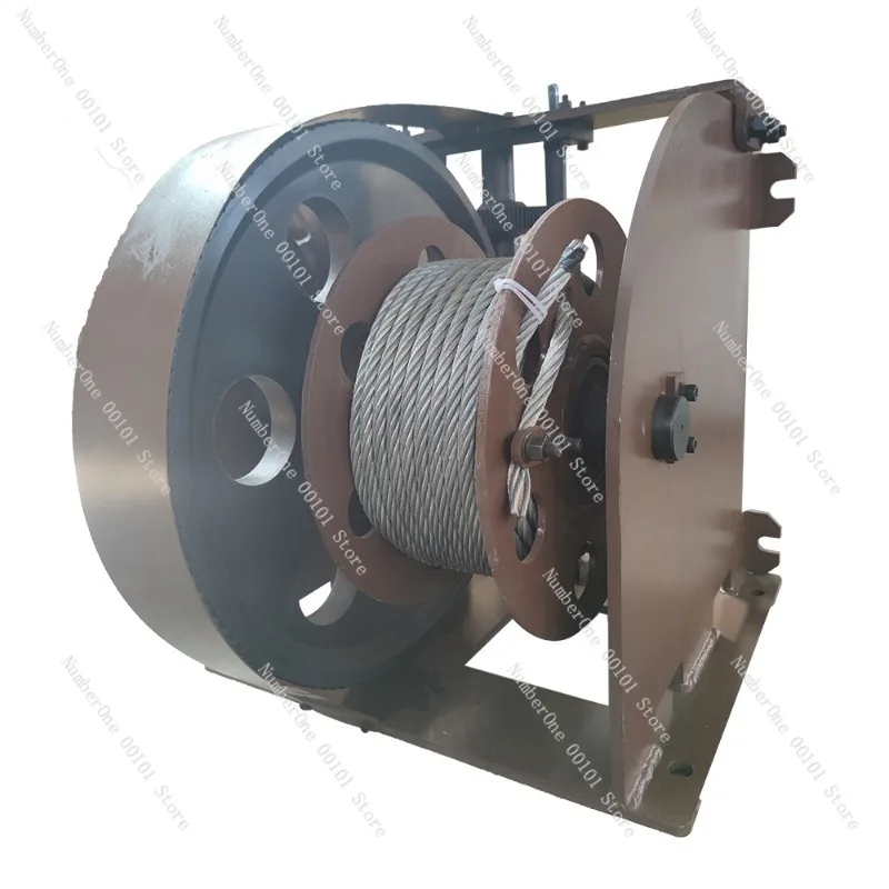 Manual Self-Locking Winch Heavy Duty 5T Hand Winch Hoisting Traction Positioning Brake Gear Portable Lifting Pulling Tool