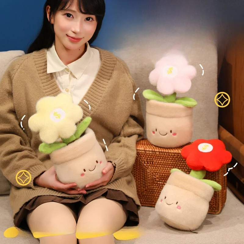 

Креативная мягкая игрушка-кукла для декора дома и офиса, денежное растение, подарок на день рождения, мягкая плюшевая фигурка животного, украшение для дома