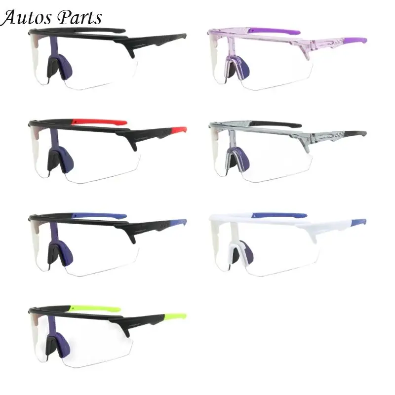 

57BA Auto Tinting Riding Glasses Windproof UV Unisex Design for Cycling Running and Hiking