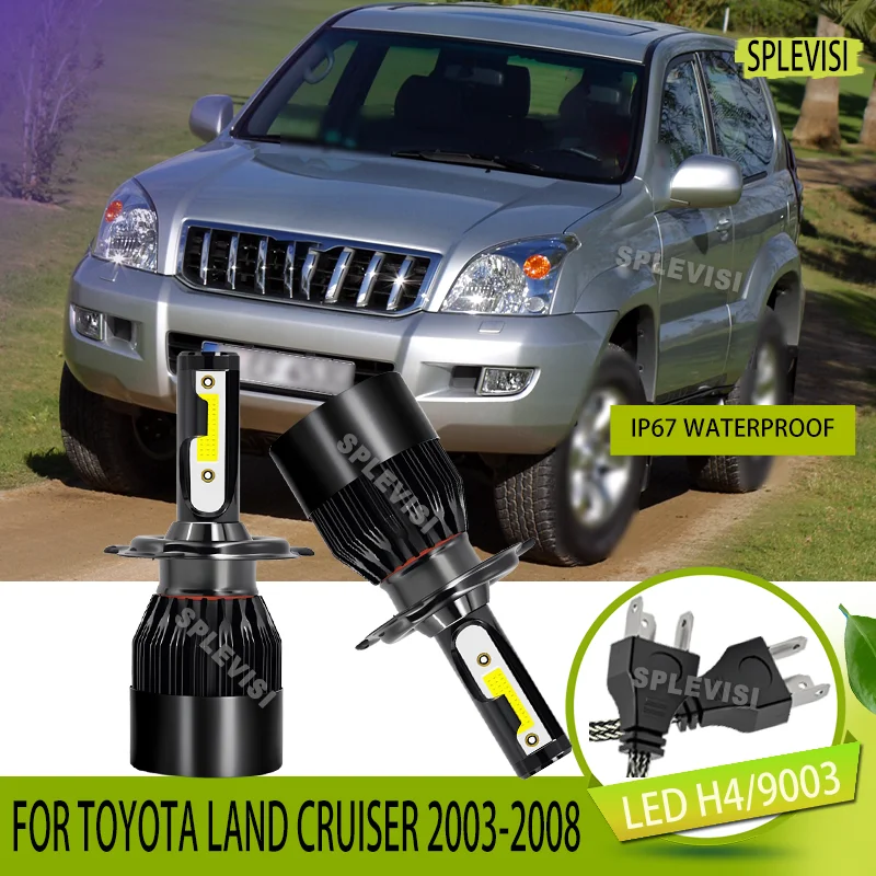 

H4 6000K LED HeadLight Bulbs, 60W 6000LM, IP67 Waterproof Car Auto Light For TOYOTA LAND CRUISER 2003 2004 2005 2006 2007 2008