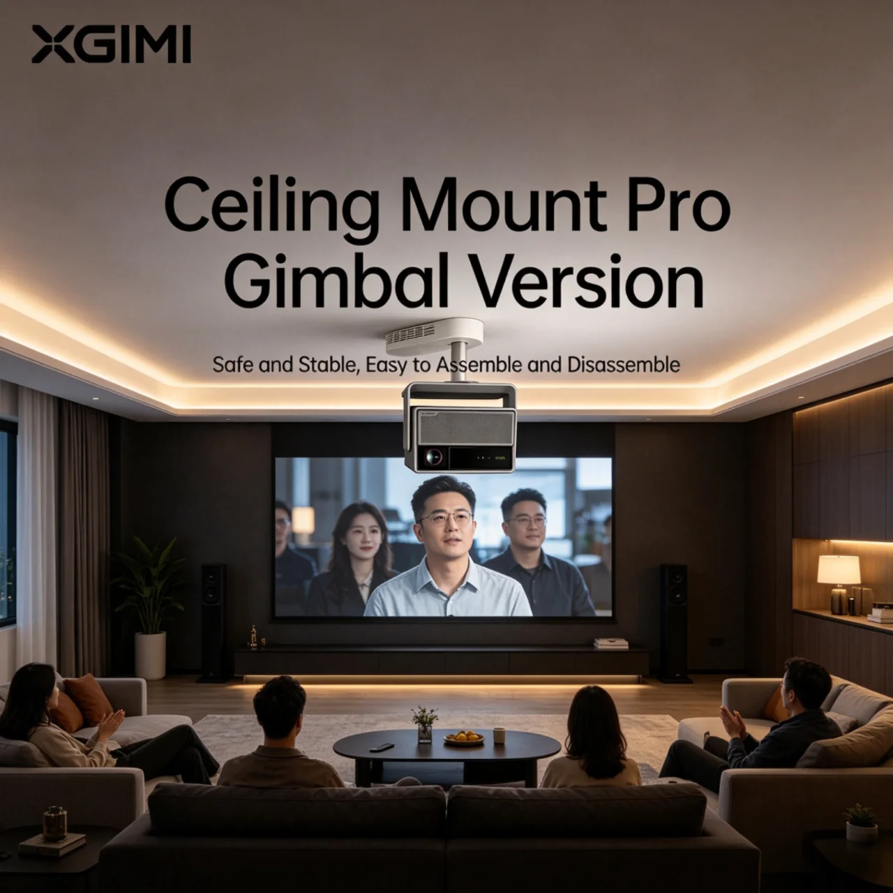 XGIMI Ceiling Bracket Pro PTZ Stable and Non Swinging Hidden Line Design, Suitable for XGIMI RS10 RS10 Pro RS20 Series