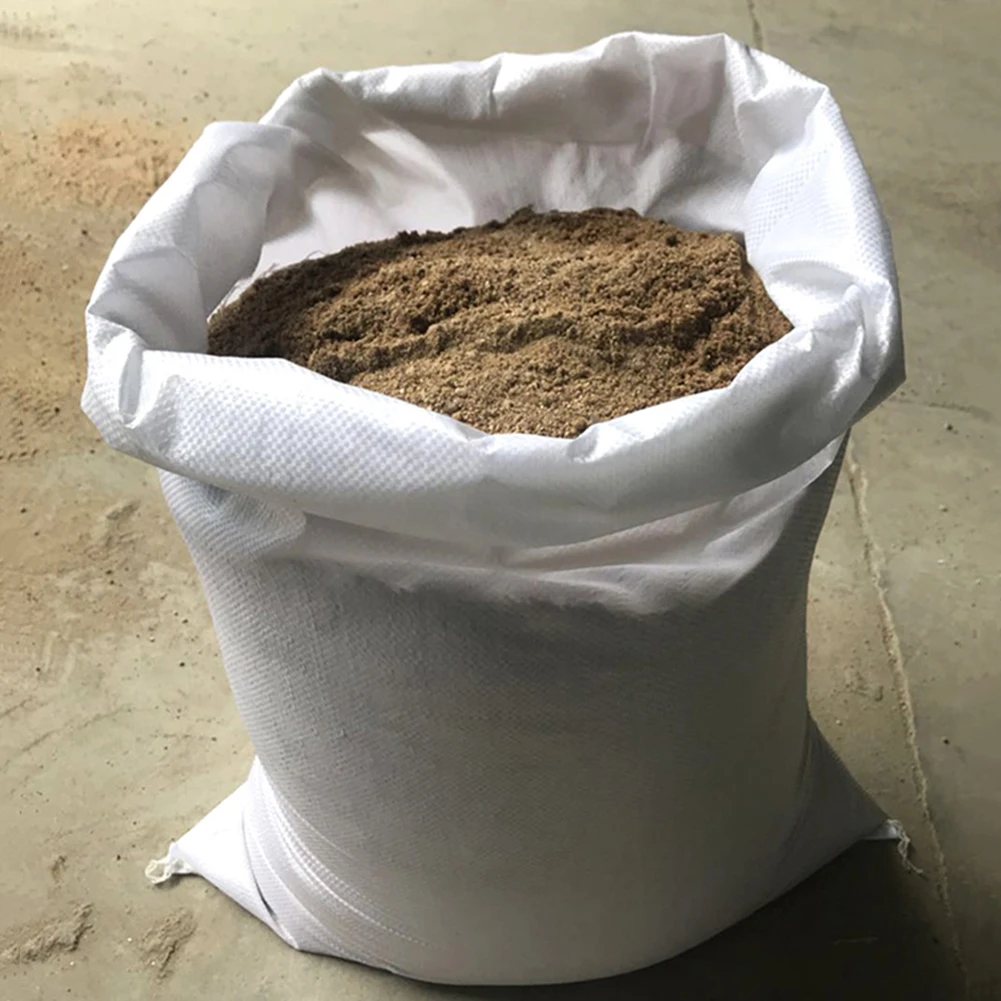 Thickened Flood Water Control Sand Bag UV Resistant Sandbag (White 10pcs)