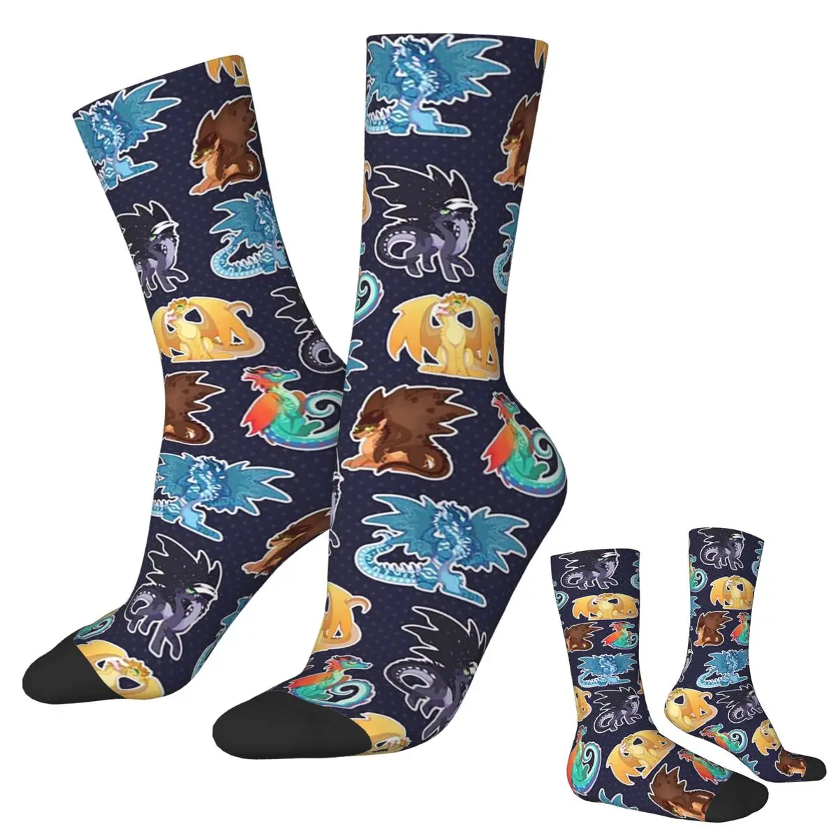 

Носки Dragonets Of Destiny (Wings Of Fire) в стиле Харадзюку, впитывающие пот чулки, всесезонные длинные носки, аксессуары, подарок на день рождения