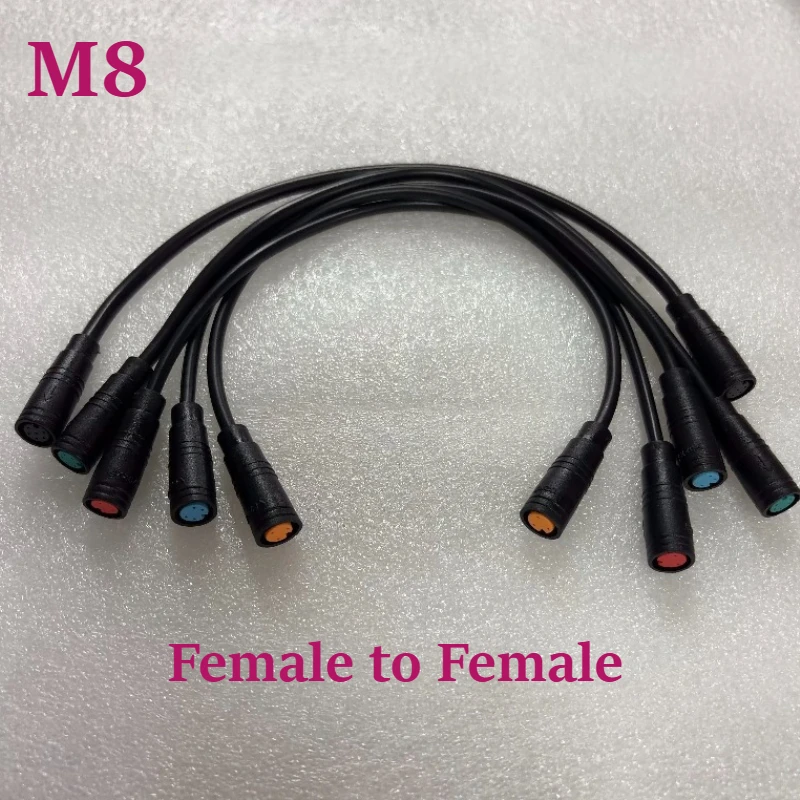 4/10Pcs M8 Wiring Harness Waterproof Connectors 2/3/4/5/6 Pin, Female & Female Plug Socket Set, IP67 Wire Cable Connector