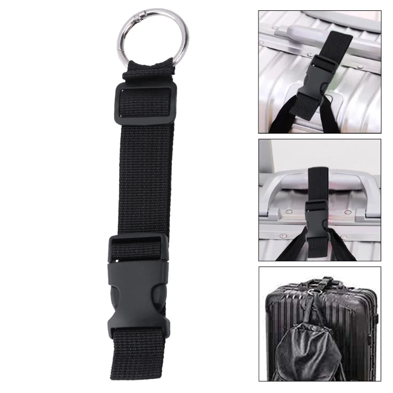 Luggage Connector Strap Luggage Strap Grippers Add a Bag Jackets Holder Grippers Handbag Clip Travel Suitcase Belt Adjustable