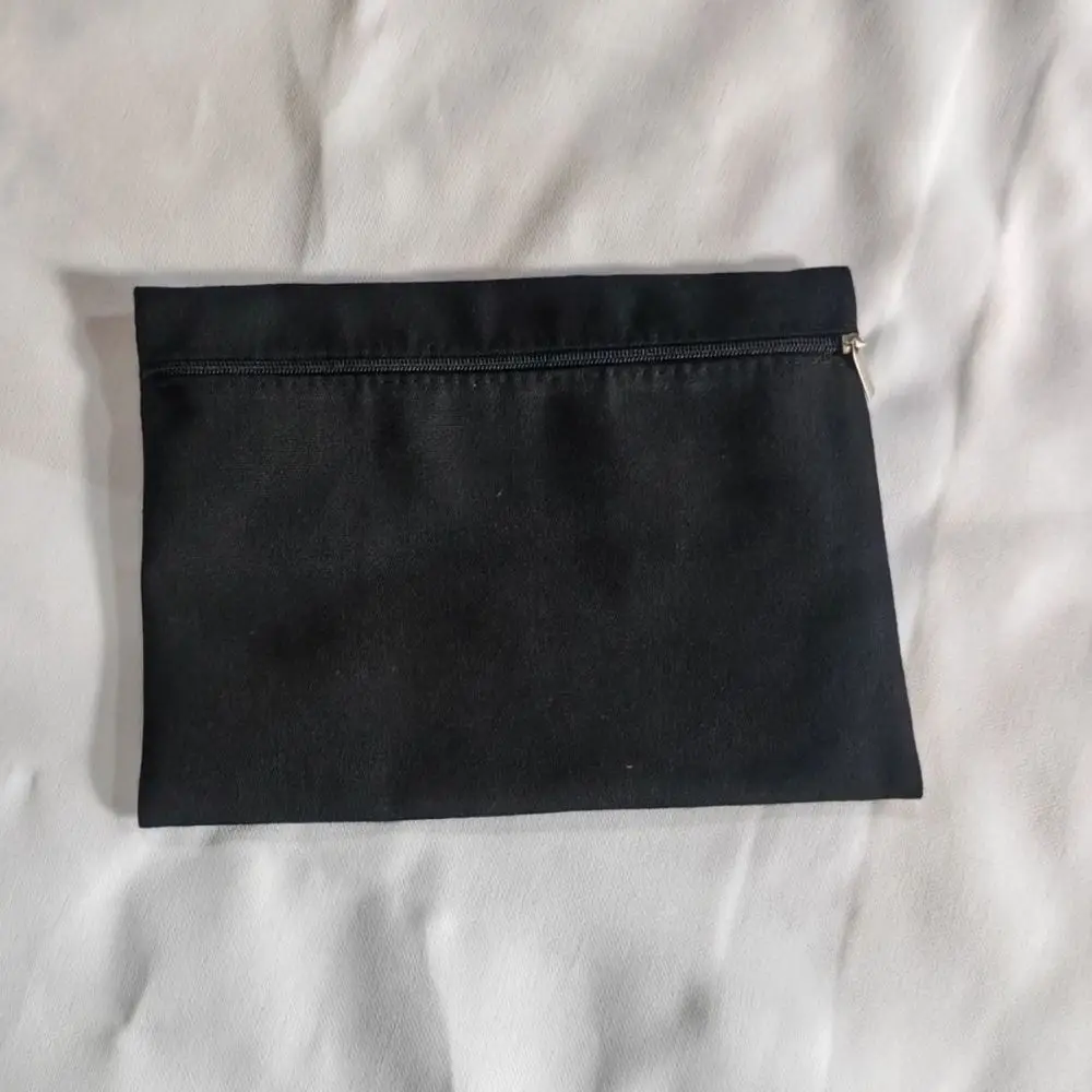 New with Zipper Sew-in Side Hidden Pocket Solid Color Polyester Inside Pockets Durable Travel Wallet Pouch view 3