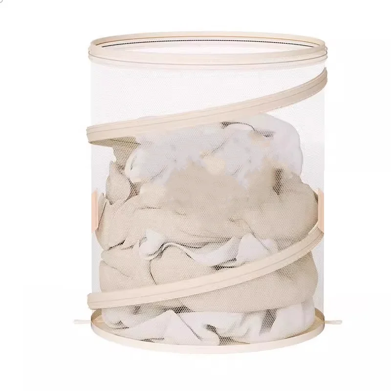 سلة غسيل قابلة للطي مع غطاء - سلة ملابس قذرة قابلة للطي |   مقاوم للرائحة والغبار للمهاجع والمنزل |   توفير المساحة،