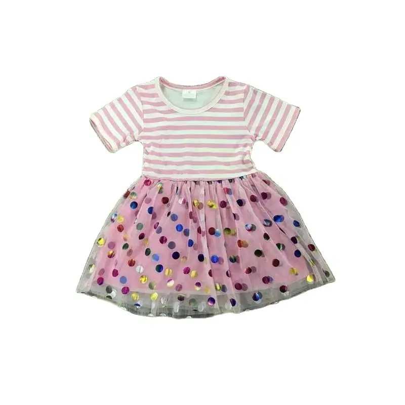 dresses kids children baby clothes cotton material pattern exquisite fruit outdoor school party