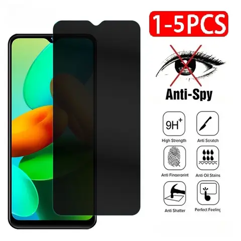 1-5Pcs Privacy Tempered Glass Screen Protector for Vivo Y91 Y93 Y95 X23 Y91i Y91D U1 Y91C V11 Pro Lite MT6762 Anti-Spy