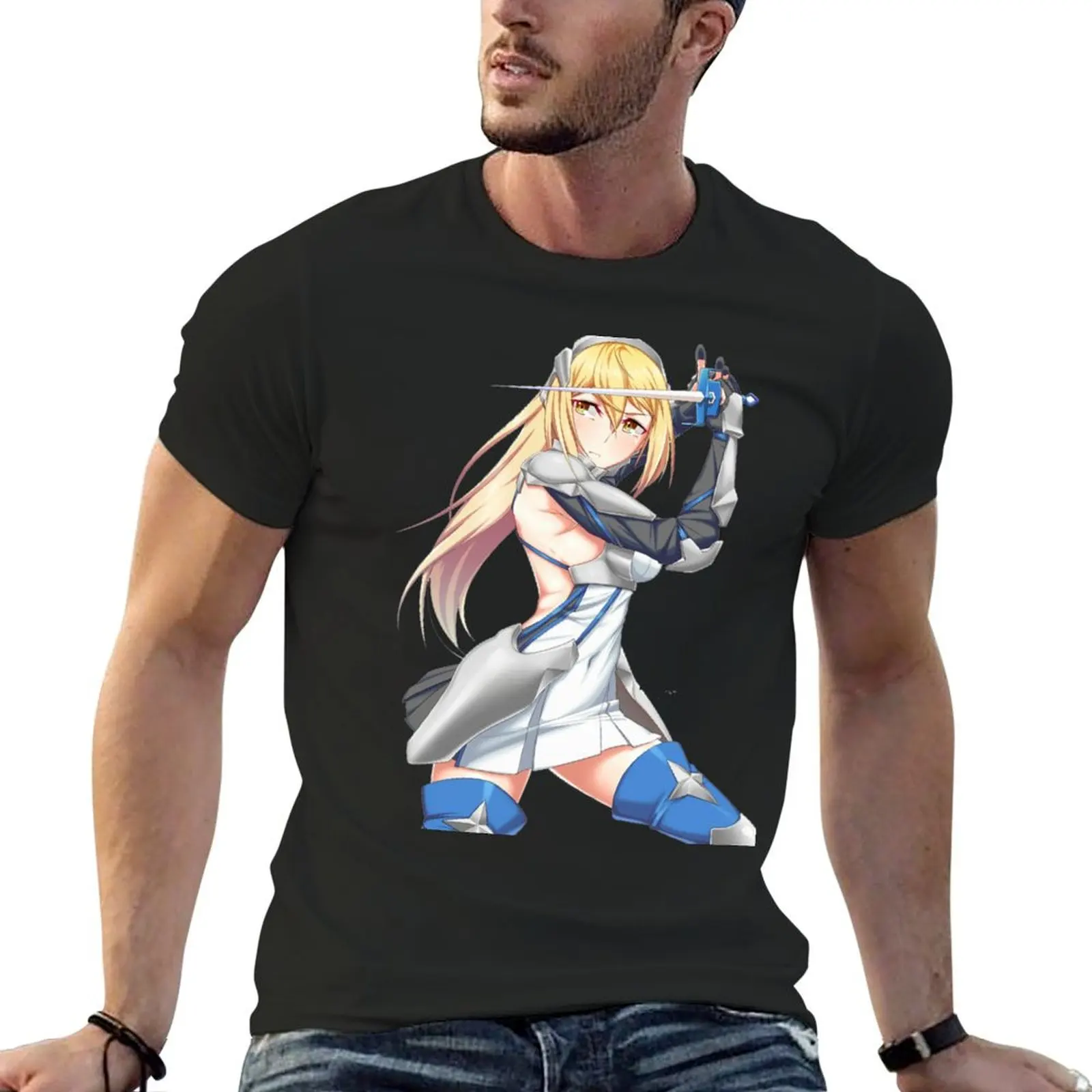 

Aiz Battle Stance - DanMachi T-Shirt heavyweights vintage t shirts compression shirt men