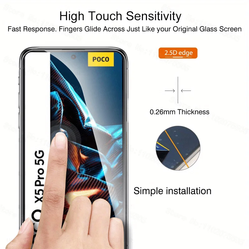 3pcs for Xiaomi POCO F8 Ultra Tempered Glass Screen Protector Protective Film 10H for Xiaomi Poco F7 Ultra 5G Glass Full Clear