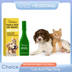 Cat Anti Flea Drop Flea Lice Killer Mite Insect Treatment Repel Parasite Relieve Itching Anti Tick Protection Pet Flea Repellent