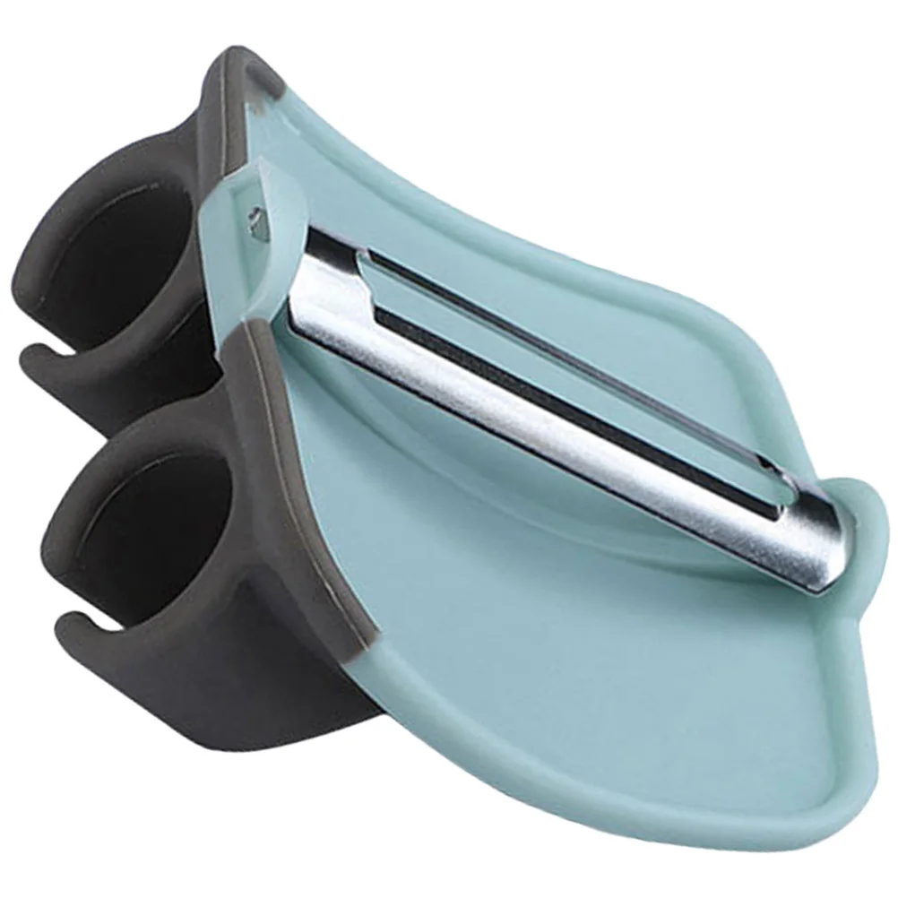 أداة مطبخ من الفولاذ المقاوم للصدأ على شكل إصبع، أداة مطبخ سهلة، مقشرة الخضار والفواكه والجزر، مكشطة الإبهام