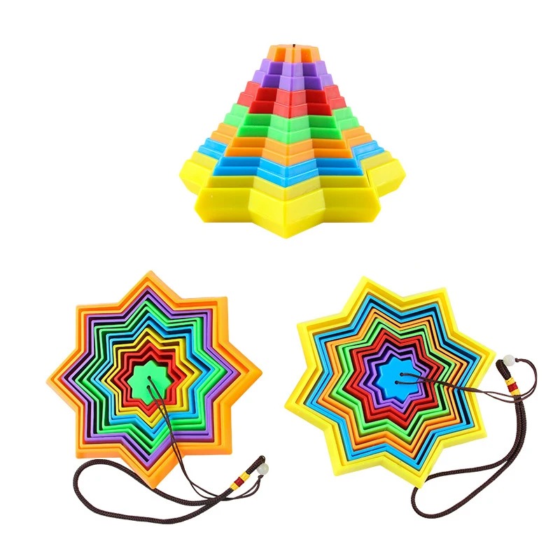 New 3D magic star toys Fun three-dimensional deformation blocks decompression Children's educational stress relief toys Gift