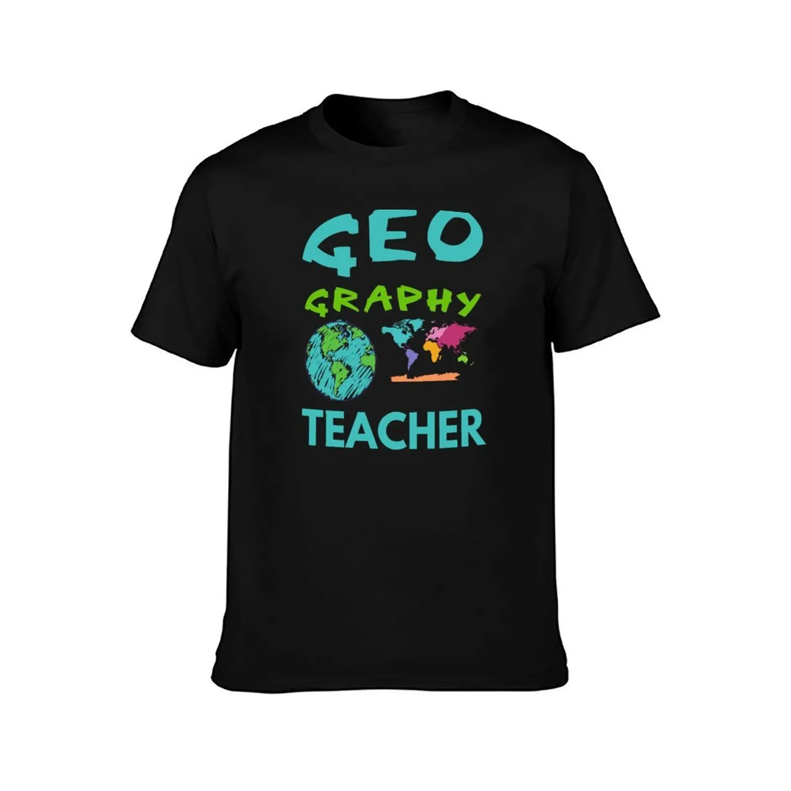 Geography teacher. Geography is my superpower. T-Shirt, Summer Casual Cotton Tee, Oversized Streetwear Tops, Unisex Men Women