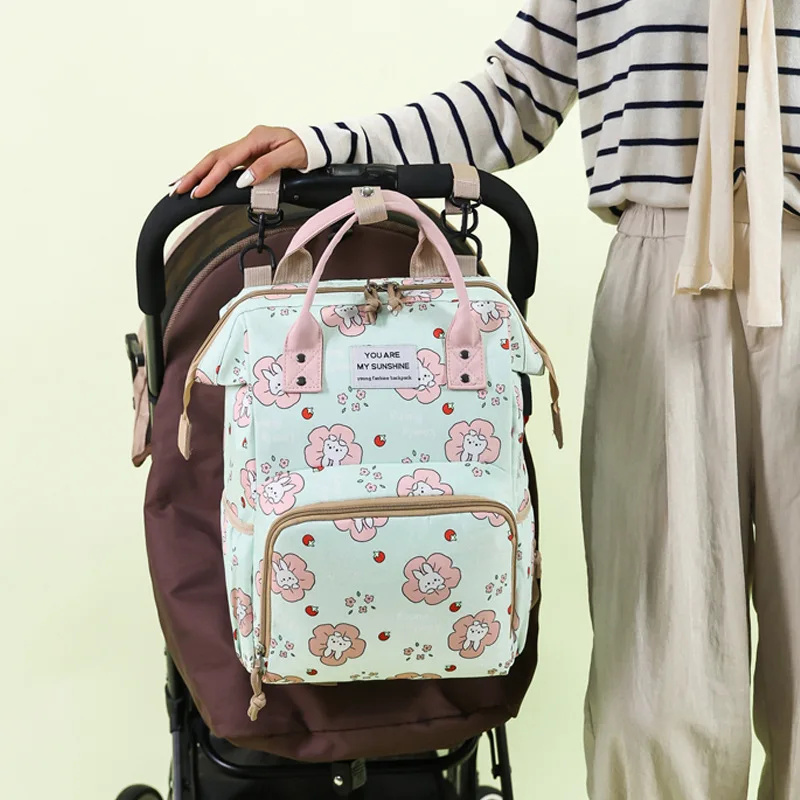 

Diaper Bags Mommy Backpacks Nylon Cloth Waterproof Shoulders Bag Stroller Tote Multifunctional Large Capacity Rucksacks