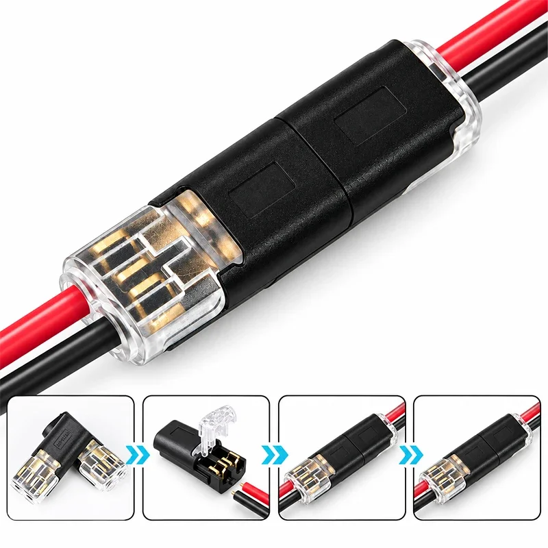No Strip Quick Wire Connector 1 2 3 Pin Insulation Piercing Detachable Terminal Plug for Automotive Car LED Cable Wiring DIY Kit