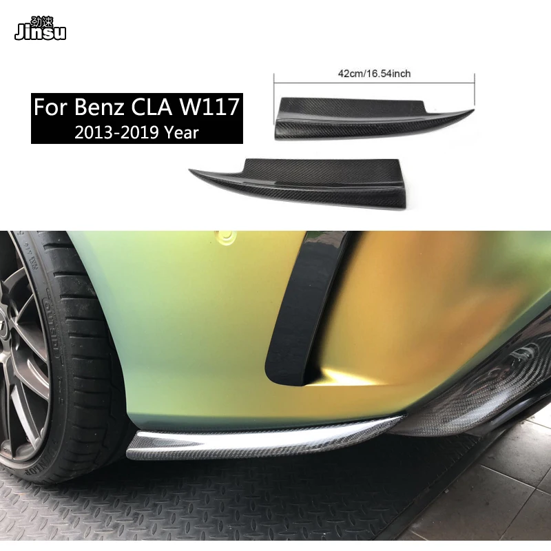 

Real Carbon Fiber Rear Bumper Splitter Apron Spoiler FRP Car Accessories For Mercedes Benz 2013 - 2019 CLA45 AMG W117 CLA250