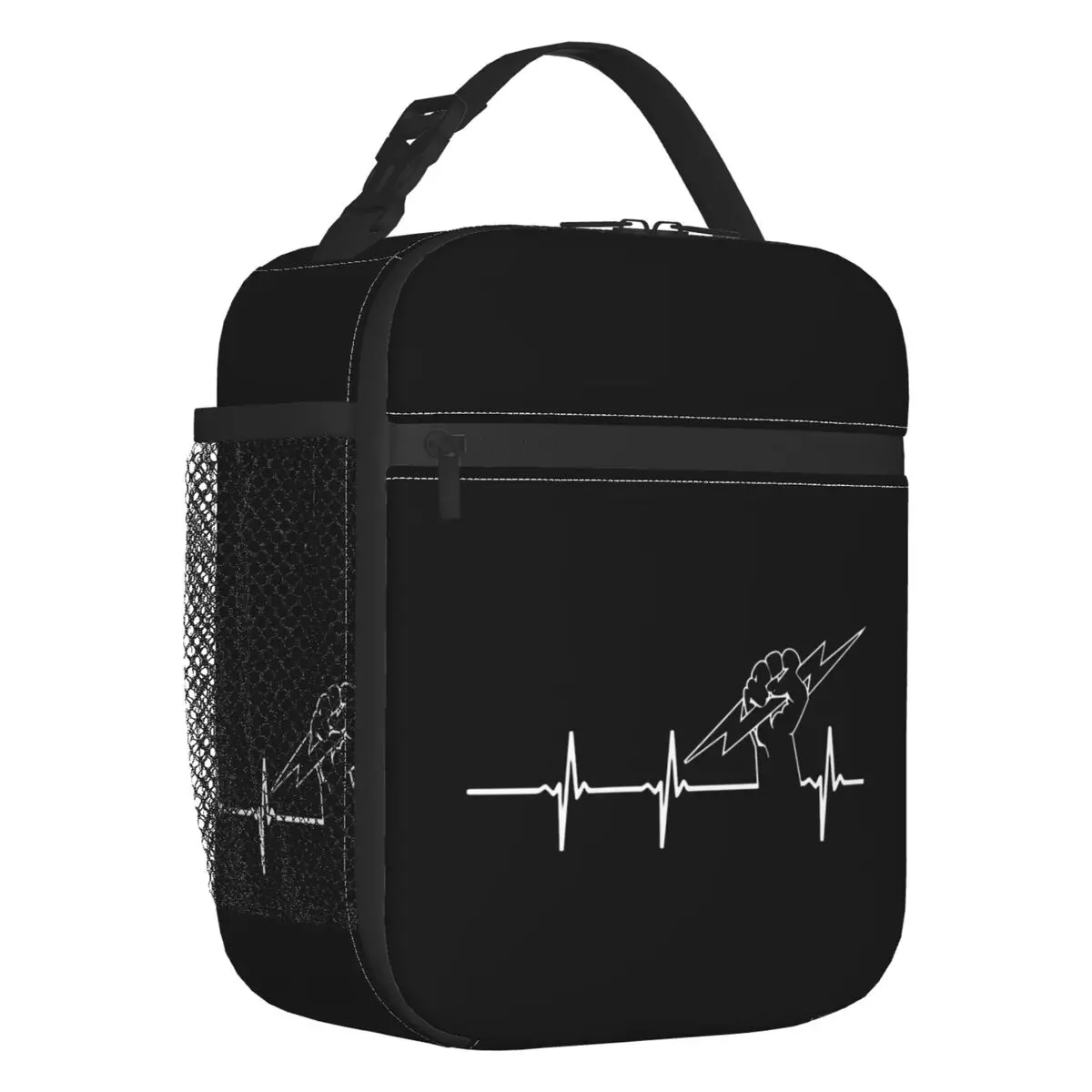 Electrician In My Heartbeat Insulated Lunch Bags  Electrical Engineer Portable Cooler Thermal Bento Box Outdoor Camping Travel