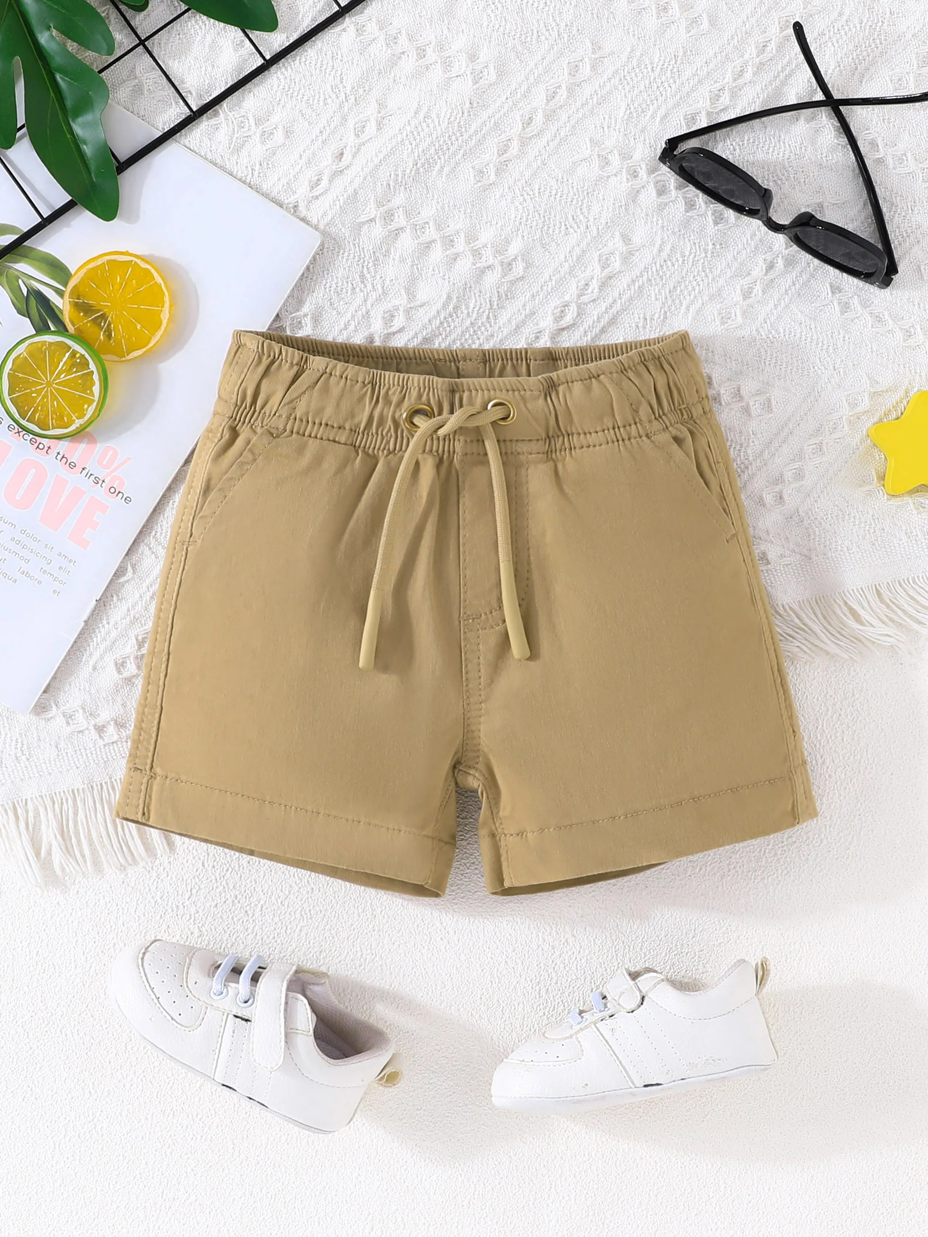 2024 New Boys school uniform Kids Summer Cotton Chino Shorts Children Formal Short Pants High Quanlity Solid Navy Uniform 18