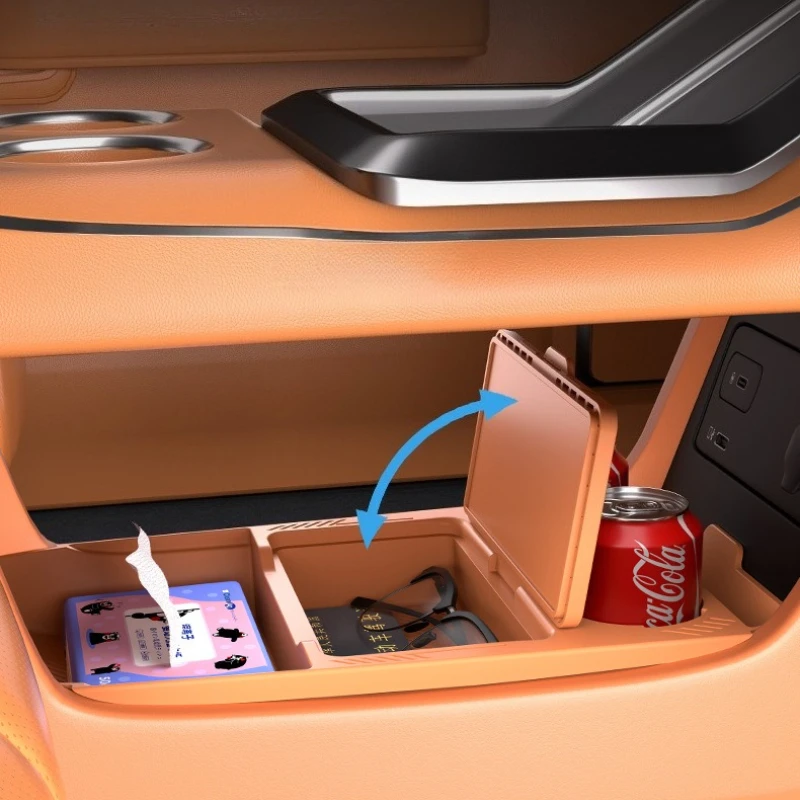 For GAC Aion V 2024-2026 Car Central Lower Layer Tray Silicone Multi-functional Storage Box Organizing Auto Accessories