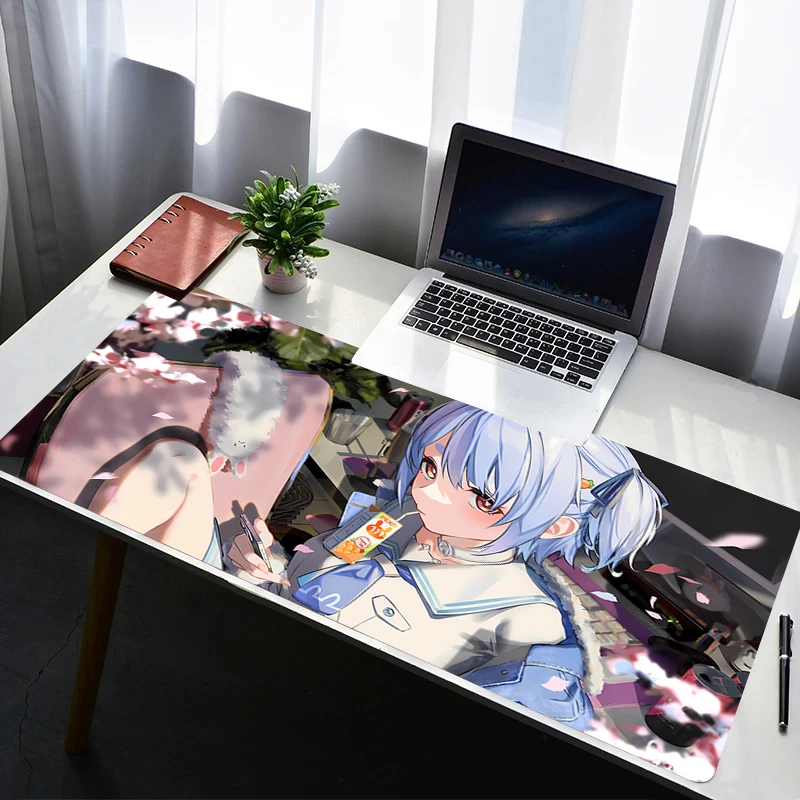 Mouse Pad Laptop Rubber Extended Desktop Mat Computer Gamer HD Mousepad PC Hololive Usada Pekora Gaming Accessories Keyboard Pad