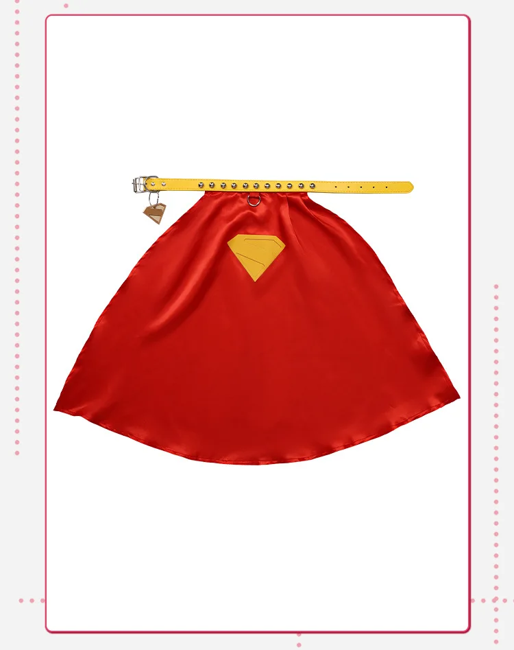 

Red Krypto Cosplay Cloak Superdog Krypto Costume Cape Printed Dog Tag Full Set Pet Clothes Custom Made 2025 New
