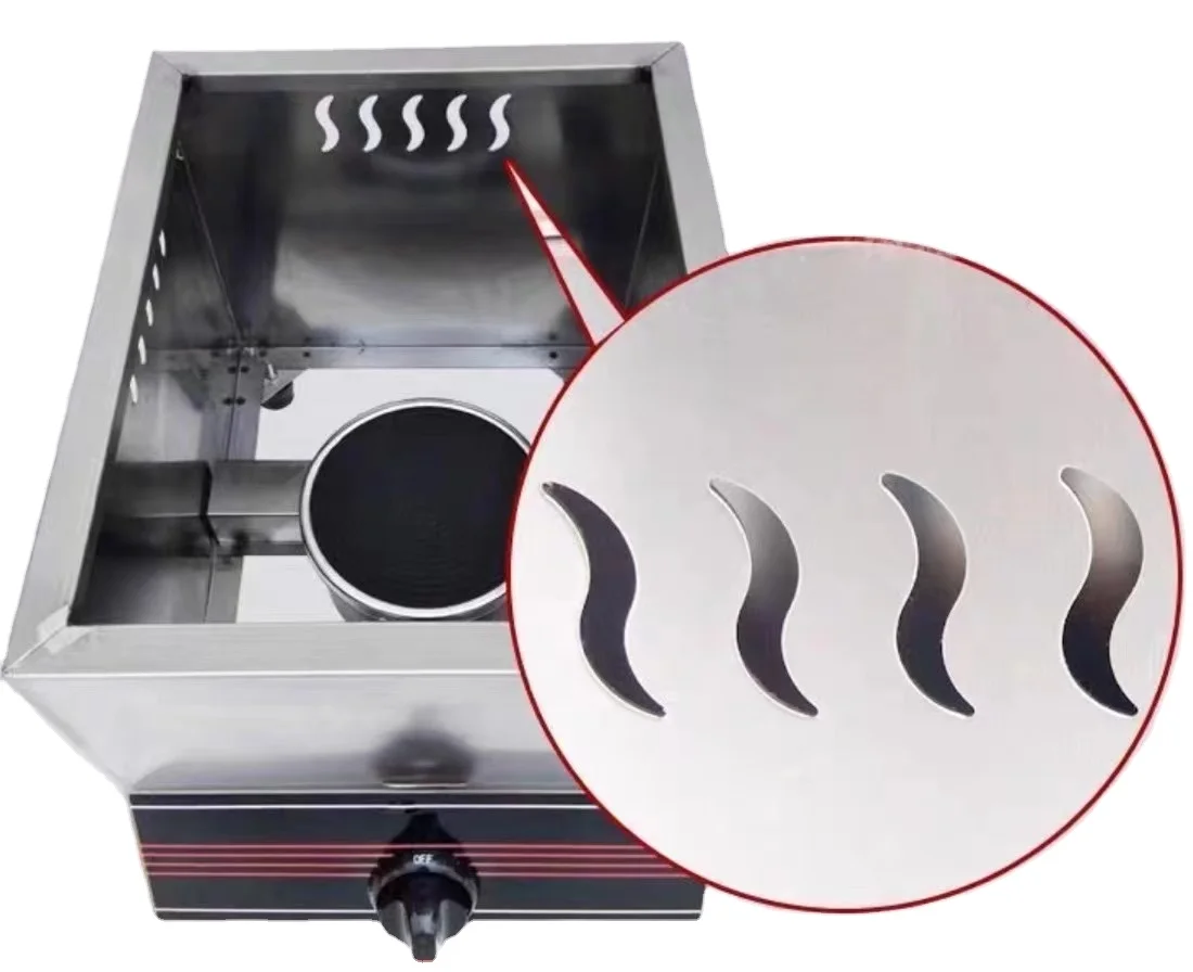 Commercial Small Business Food 2 Tank 2 Basket Gas Fryer Double Chip Fryer Gas Automatic Deep Friers Fryer Gas Stainless Steel