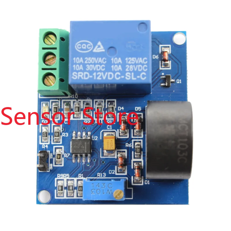 5PCS 5A Overcurrent Protection Sensor Module AC Current Detection  12V Relay