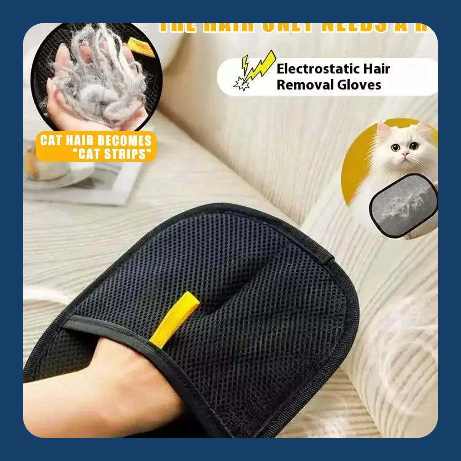 

Pet Grooming Glove Electrostatic Hair Removal Gloves Dog Cat Removal Brush Gloves Adhesive Glove Carpet Clothing Cleaning Brush