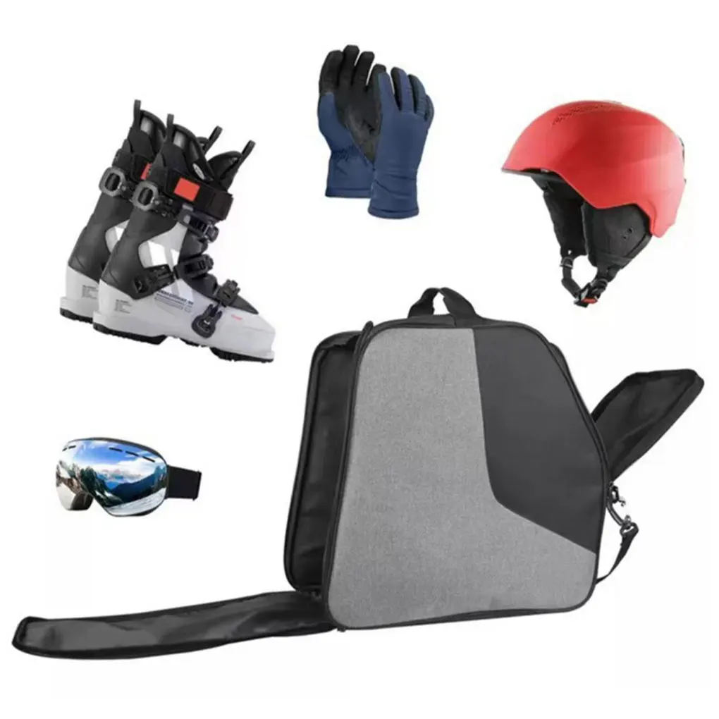 OxfordCloth Ski And Skate Backpack Equipment Safe And Organized Bag Is Suitable For Various Sizes black