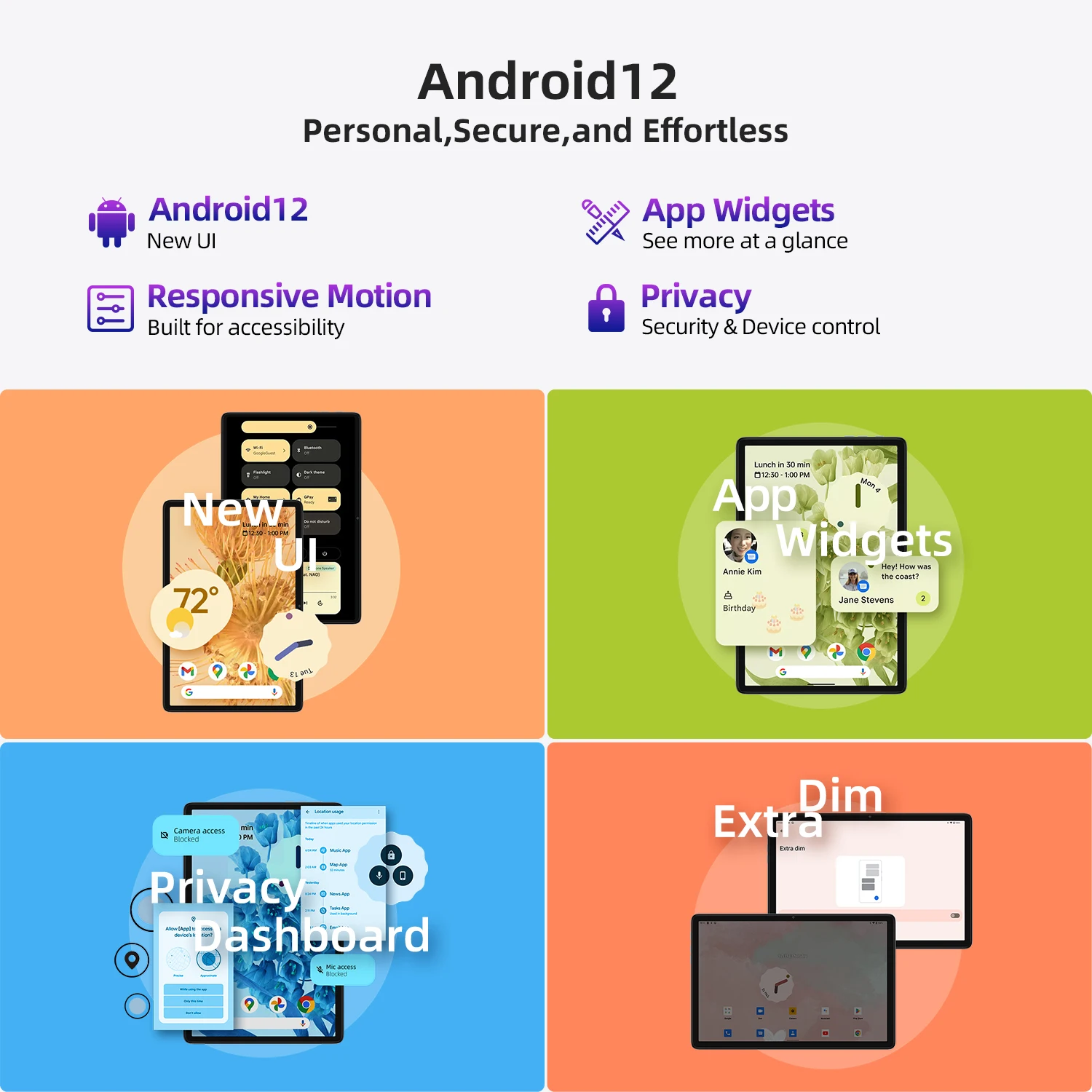 Teclast T40 Pro Tablet 10.4 Inch 2K Full Lamination Android 12 8GB RAM 128GB ROM UNISOC T616 Octa Core 4G Network Fast Charging