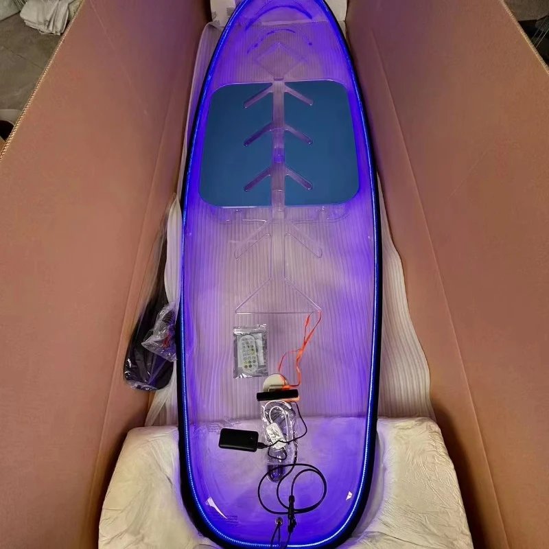 High hardness transparent paddle board, simple transparent, stable SUP board