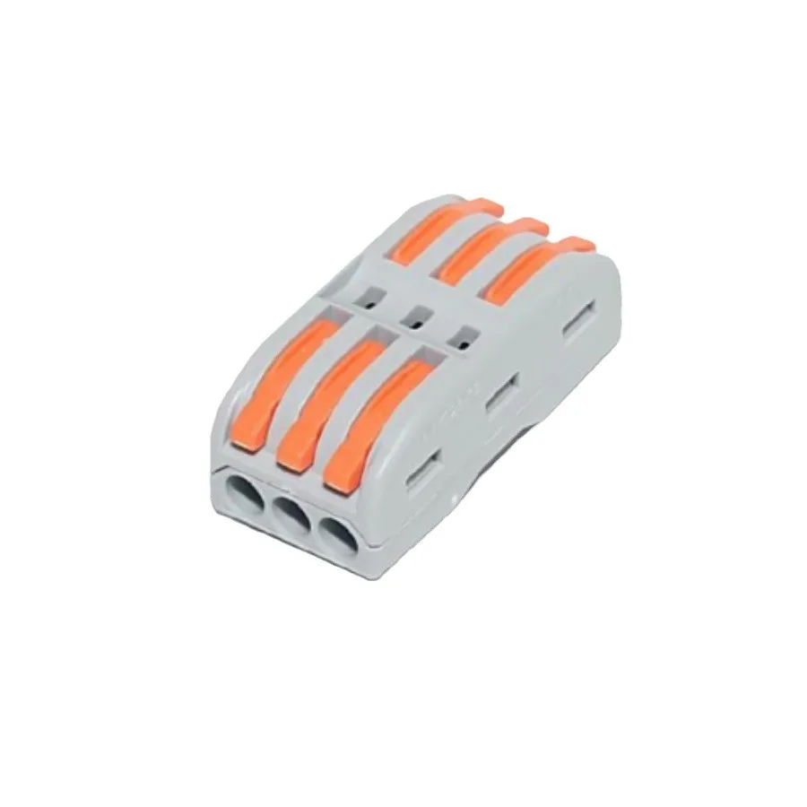 Universal Luminaire Connector for Flexible and Rigid Wires Waterproof Push-In Quick Splitter Terminal Block with Quick-Connect