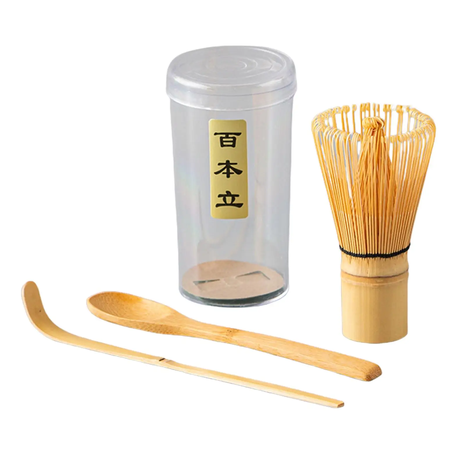 Wooden Matcha Whisk and Scoop Set for Traditional Green Tea Ceremony Beginners