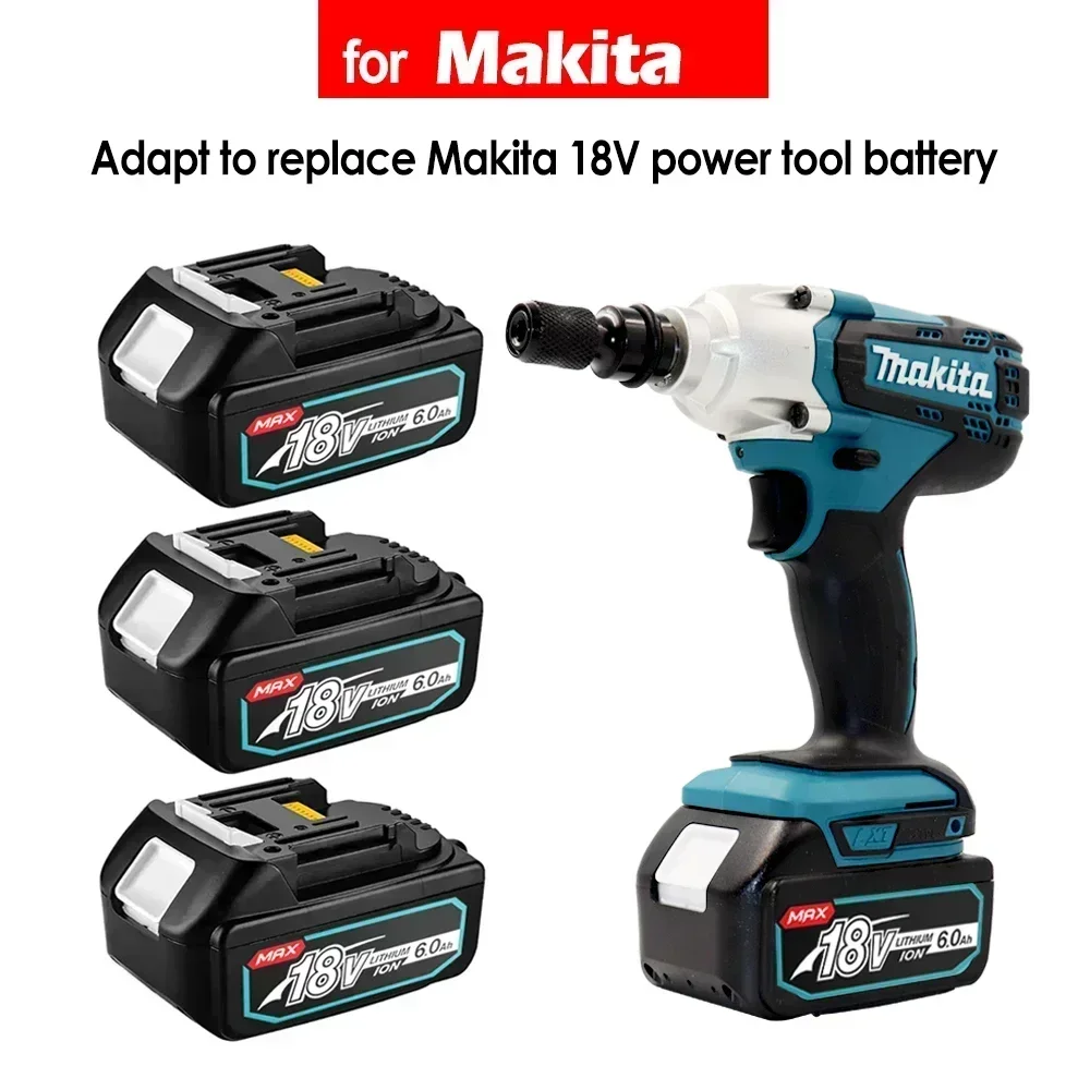 For Makita 18V 6.0 8.0Ah Rechargeable Battery For Makita Power Tools with LED Li-ion Replacement LXT BL1860 1850 volt 8000mAh