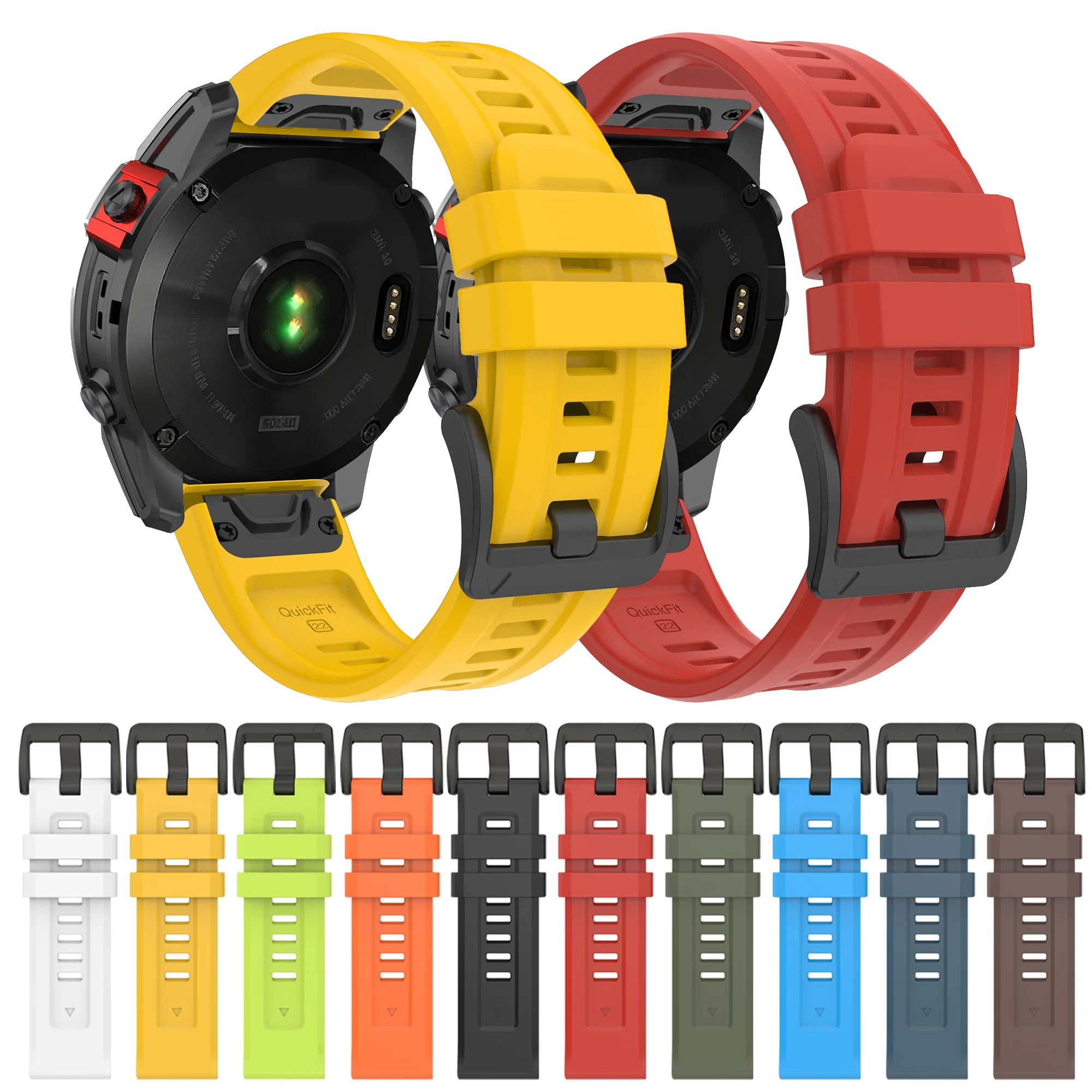 22mm 26mm QuickFit Silikonarmband für Garmin Fenix 5 5X 6 6X Pro 7 7X Solar Fenix8 E Epix Gen2 47mm 51mm Smartwatch-Armband Correa