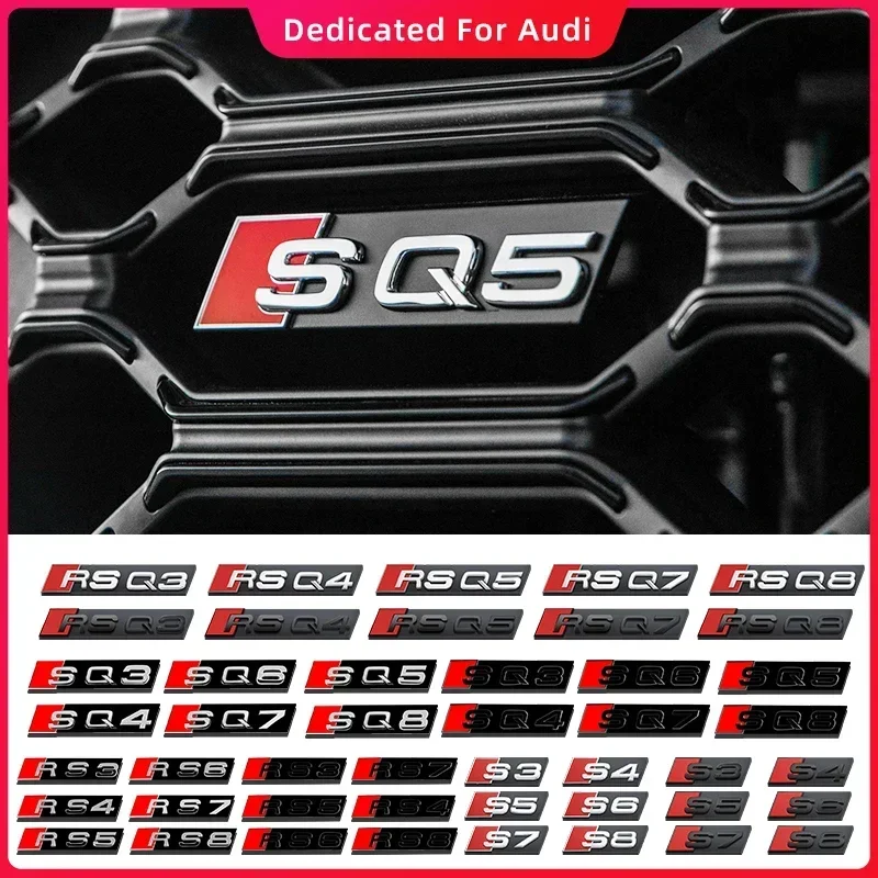 سيارة ABS الجبهة مصبغة شعار شارة لأودي S3 S4 S5 S6 S7 S8 RS3 RS4 RS5 RS6 RS7 RS8 SQ3 SQ4 SQ5 SQ6 SQ7 SQ8 RSQ3 RSQ5 RSQ7 RSQ8