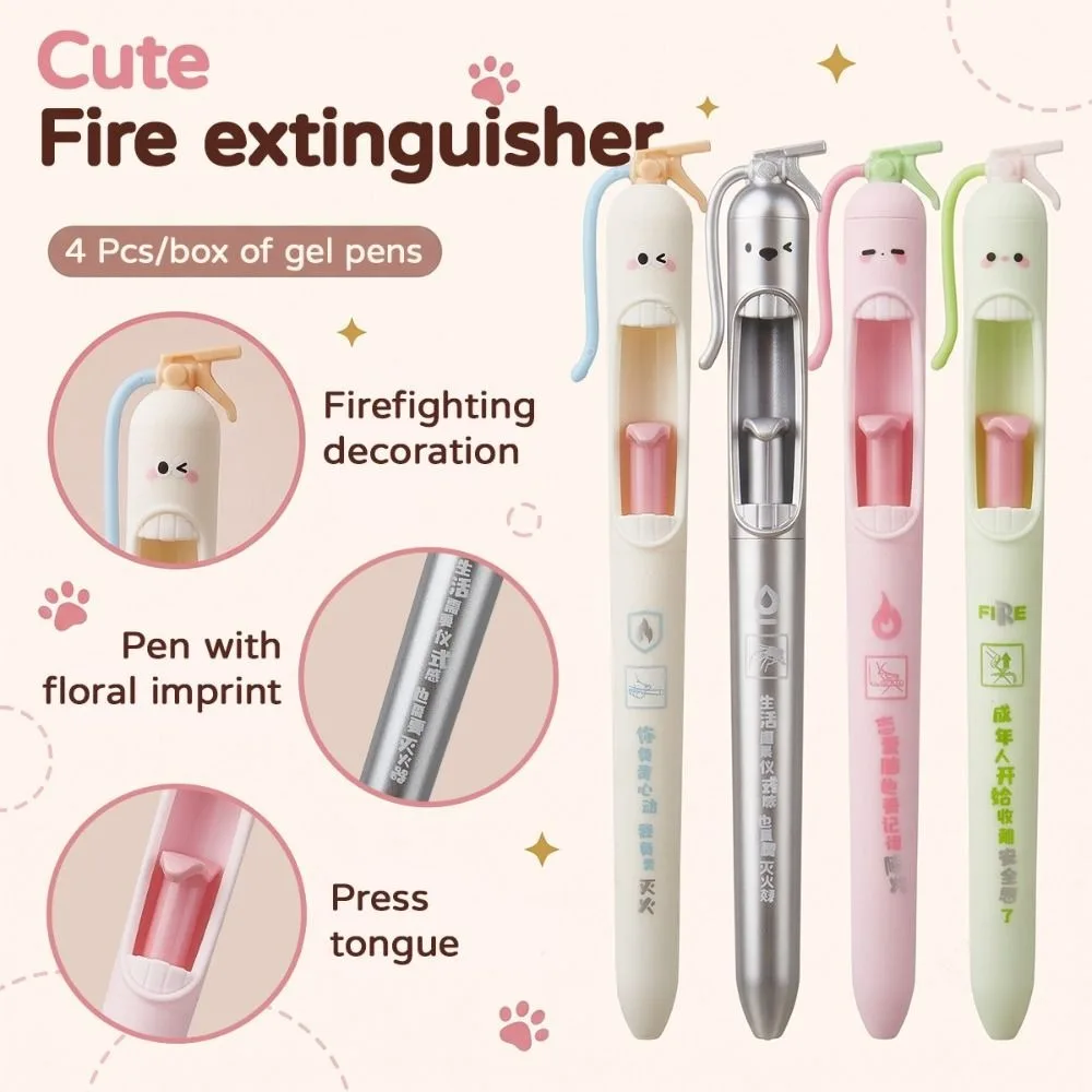 4Pcs Creative 0.5mm Relax Switch Pens Smooth Writing Anti-Anxiety Fidget Clicker Gel Pen Study Tool for Exam Prep