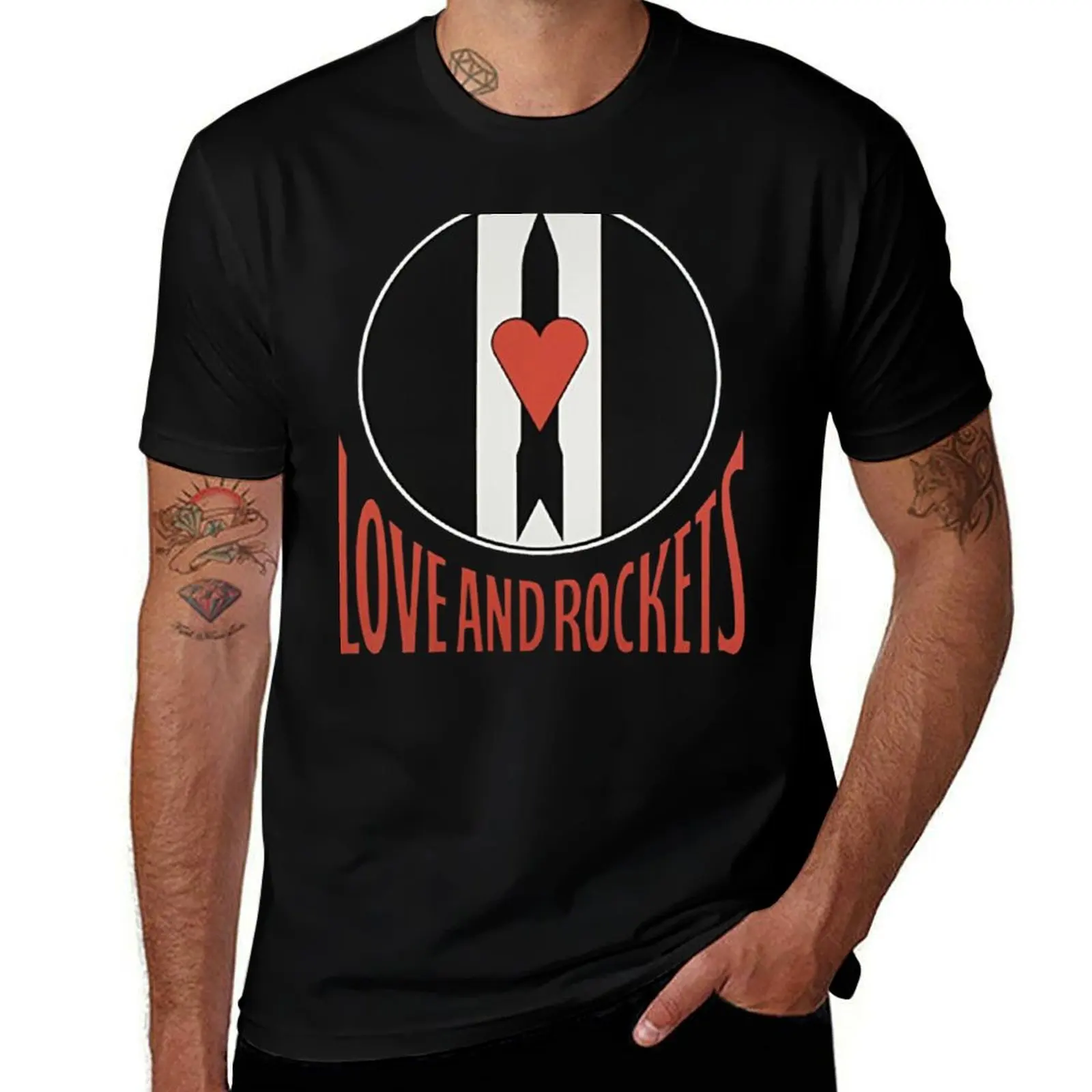 

Rockets and Love T-Shirt Vintage Style Printed Top
