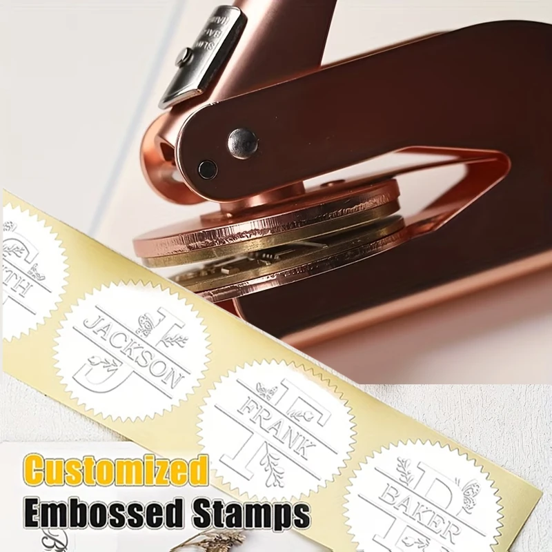 Personalized Embosser Butterfly Series Alphabet Custom Name/Initials/Words Stamp Book with Embossed Floral Initial Alphabet Book